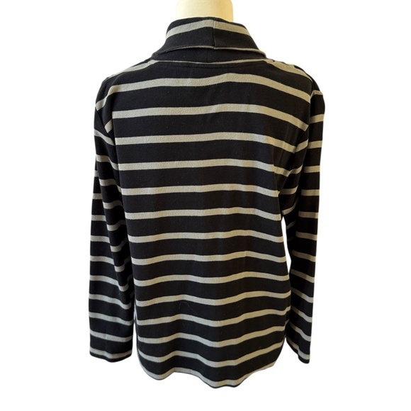 KOMIL LUCCA TOP STRIPED COTTON FRONT POCKETS BREATHABLE CASUAL WEEKEND WEAR M - Picture 5 of 11